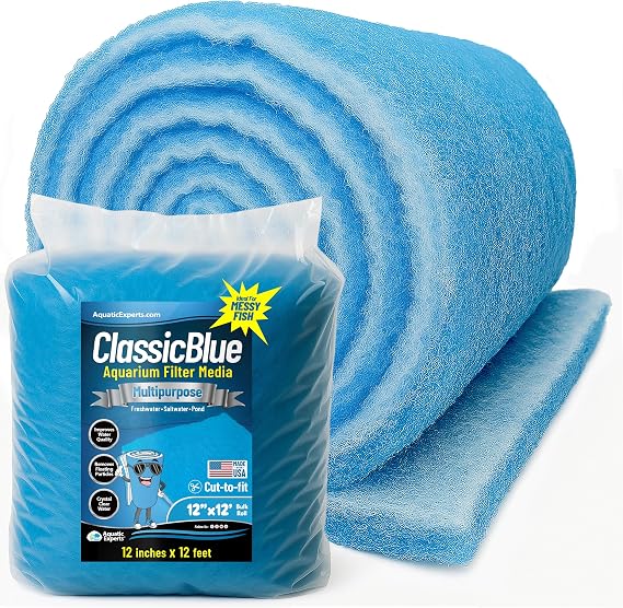 Aquatic Experts Bonded Aquarium Filter Pad, 12" x12' x .75", Cut to Fit