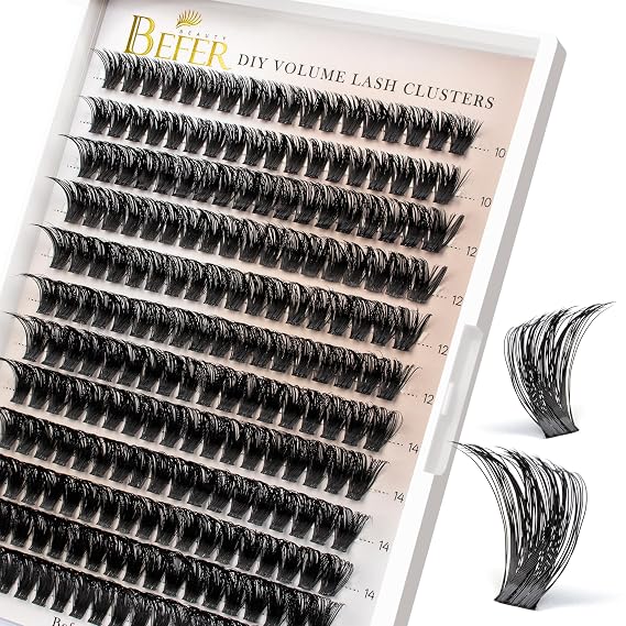 BEFER 80P Lash Clusters D Curl Fluffy Lashes Extensions-80P
