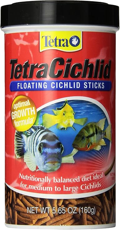 Tetra Cichlid Floating Cichlid Sticks Fish Food, 5.65 oz