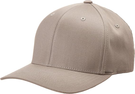 Flexfit Men's Wooly Combed Twill Fitted Baseball Cap, Gray, Small-Medium
