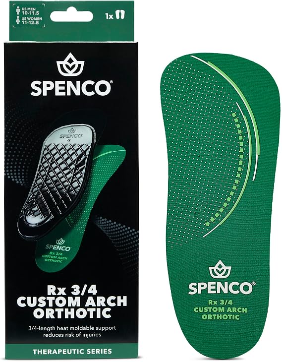 Spenco Rx Orthotic Arch Support 3/4 Length Shoe Insoles Men's 14-15.5