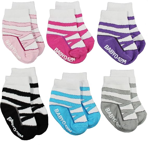 WADDLE Stay-On Baby Gripper Socks Newborn Boys Sneaker Athletic Sports Shoe Socks