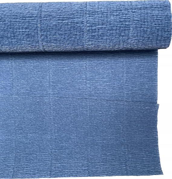 Crepe Paper Roll, Premium Italian Heavy 180 g, 13.3 sqft, Blue Chinese Porcelain