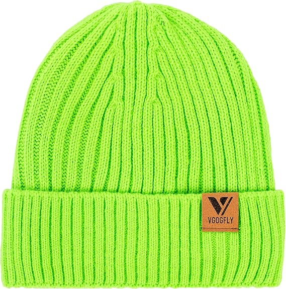 Lined Men Beanie Slouchy Knit Skull Cap Warm Stocking Hats Guys Women Striped Winter Beanie Hat