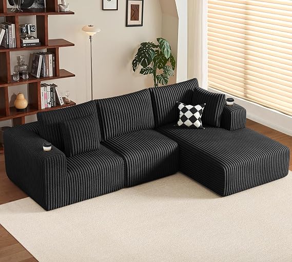 DURASPACE 275cm Sectional Corner Sofa L Shaped Sofa Boneless Cloud Couches
