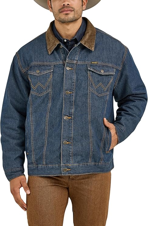 Wrangler Men's Cowboy Cut Western Lined Denim Jacket