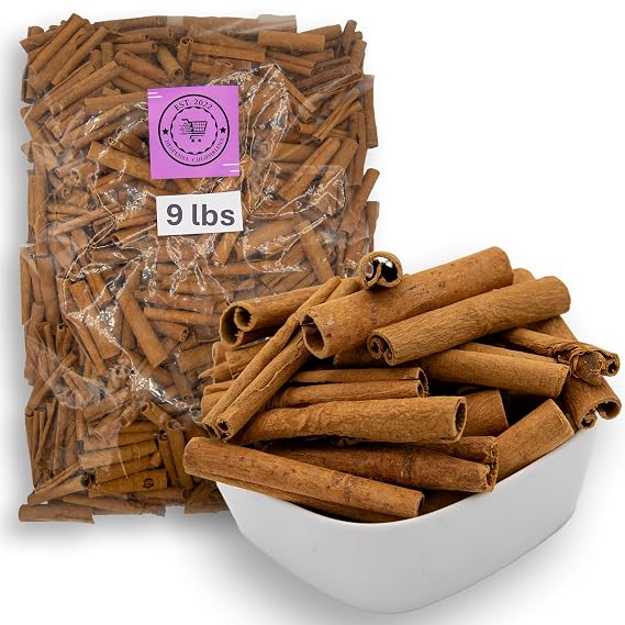 9 Lbs Cinnamon Sticks Bulk - 2.75 Bag of Canela en Rama by Despensa Colombiana - Decorative 9 lbs Canela Sticks for Cocktails, Baking and Flavoring
