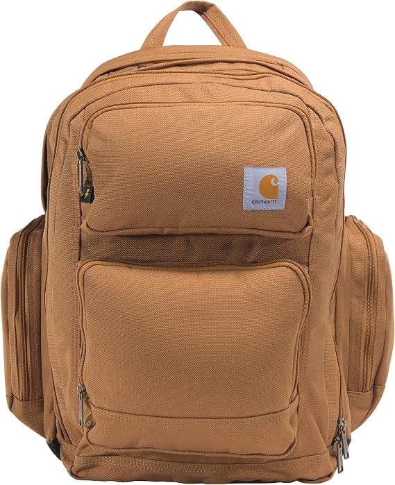Carhartt 35L Triple-Compartment Backpack, Durable Pack with Laptop Sleeve and Duravax Abrasion Resistant Base