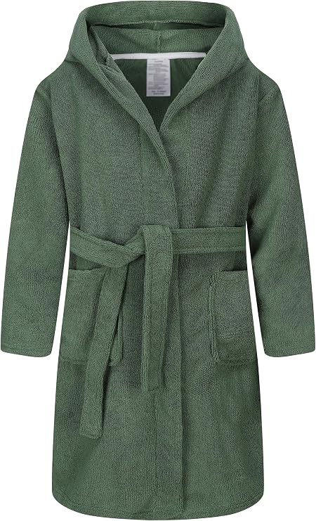 Kids Hooded Bathrobe Soft Towel Robe Terry Cloth Spa Robes Sleepwear Boys Girls Microfiber Beach Towels