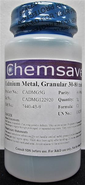 Cadmium Metal, Granular 30-80 mesh, 99.99% (Metals Basis), 5g