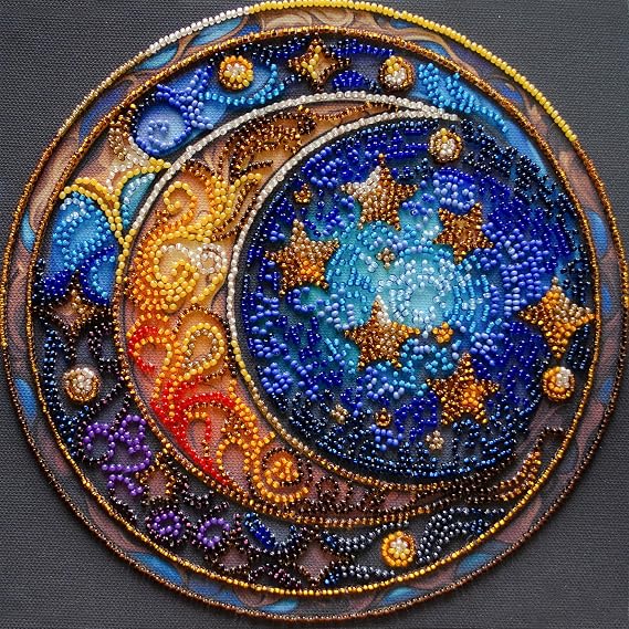 Abris Art Bead Embroidery kit on Art Canvas - Magical Dreams DIY Beadwork kit Embroidery Pattern Gift for her DIY Craft kit