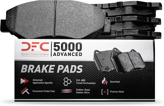 DFC Front 5000 Advanced Brake Pads| Fits 2015-2025 Cadillac Escalade | GMC Yukon; 2016-2025 Chevrolet Silverado; 2017-2024 Chevrolet Tahoe| Automotive Replacement Brake Pads