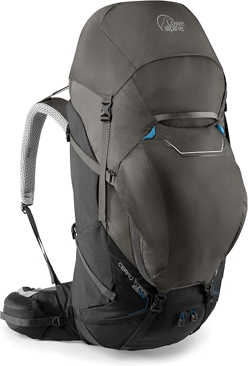 Lowe Alpine Cerro Torre Long-Distance & Remote Hiking Backpack, Cerro Torre 65:85 Liter L/XL, Black/Greyhound