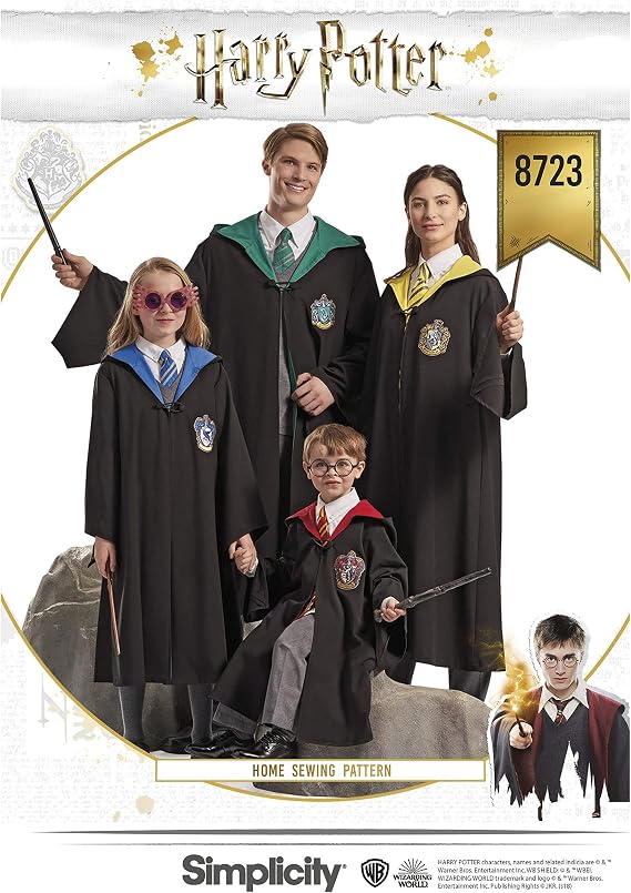 Simplicity 8723 Harry Potter Costume Sewing Pattern, Kids, Teens & Adults, Sizes XS-XL
