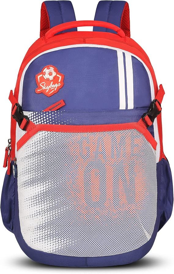 Skybags Chase Unisex Adjustable Strap Polyester Backpacks, Navy Blue, One Size, Casual