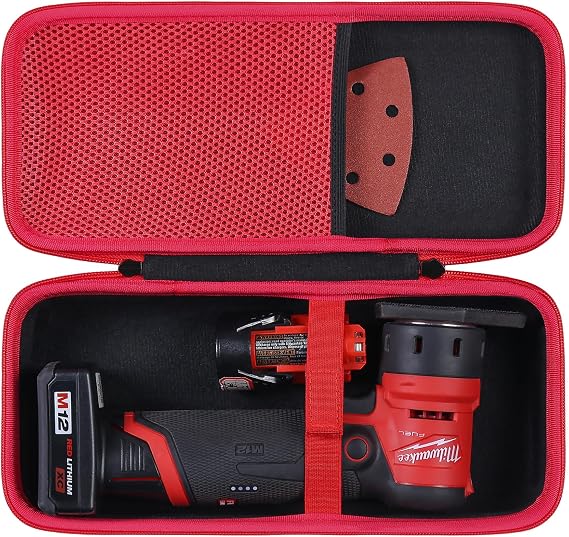 khanka Hard Carrying Case Replacement for Milwaukee Brushless Cordless Orbital Detail Sander 12V(2531-20),Case Only.