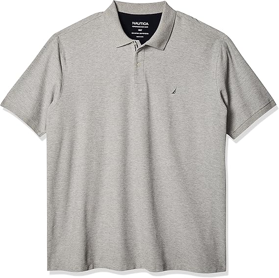 Nautica Men's Big and Tall Classic Fit Short Sleeve Solid Performance Deck Polo Shirt | Designed Exclusively for Big & Tall Men