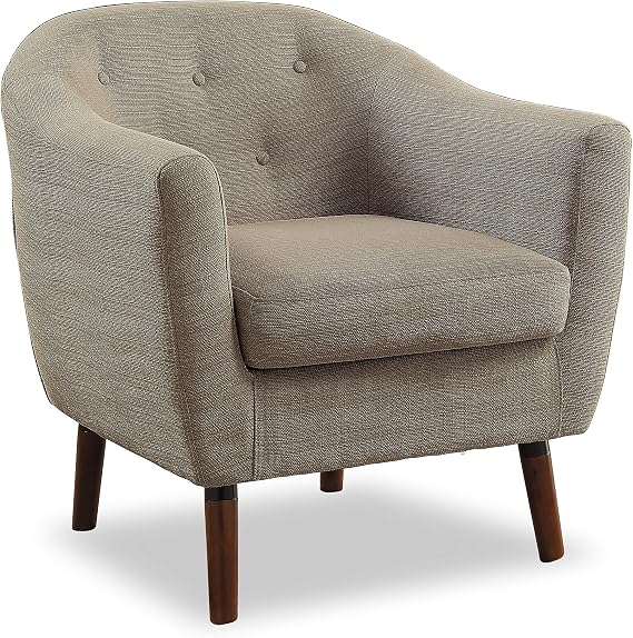 Homelegance Fabric Barrel Chair, Beige