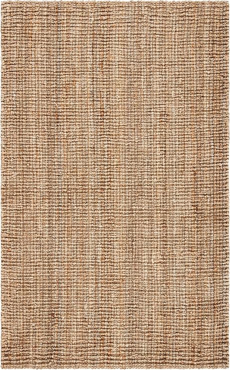 SAFAVIEH Natural Fiber Collection Area Rug - 6' x 9', Natural, Handmade Jute, Ideal for High Traffic Areas in Living Room, Bedroom (NFB447A)
