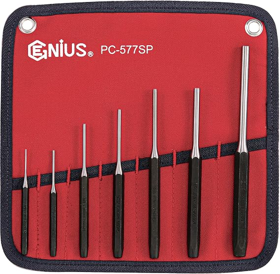 Genius Tools 7 Piece SAE Pin Punch Set PC-577SP